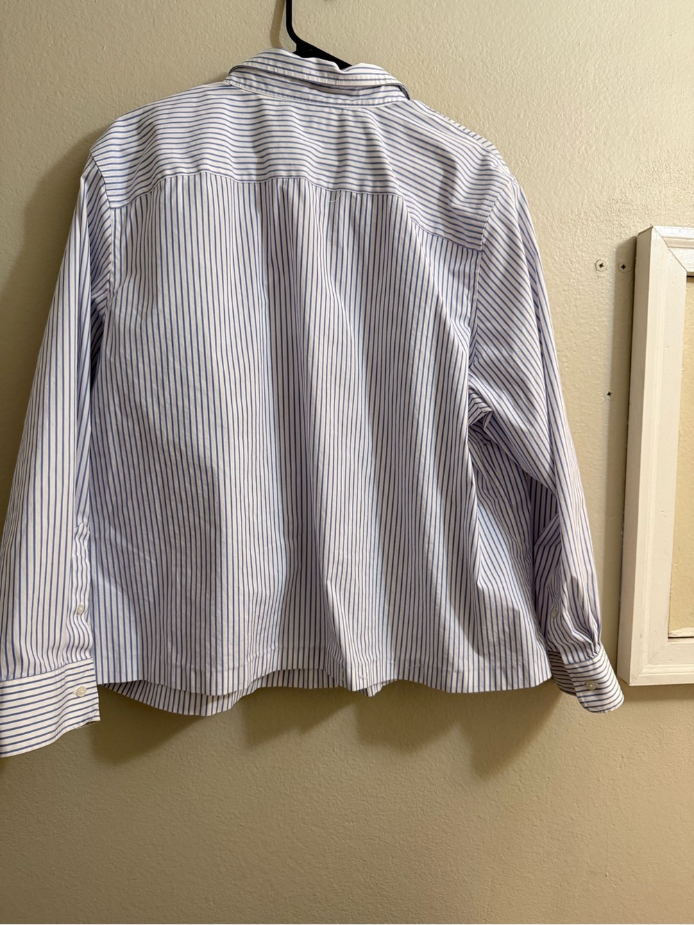 Ralph Lauren Blue and White Striped Cotton Dress Shirt - Picture 6 of 6